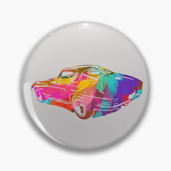 Artikelvorschau, 1963 Corvette Pop Art: Retro-schickes Autodesign entworfen und verkauft von Chroma Artis.