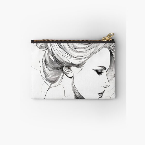 Item preview, Monochrome Mastery: Abstract Portrait Line Art in Black & White - Naomi designed and sold by BPMagic.