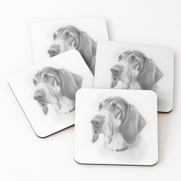 Item preview, Black and white Golden Retriever pencil drawing designed and sold by Pencil-Art.