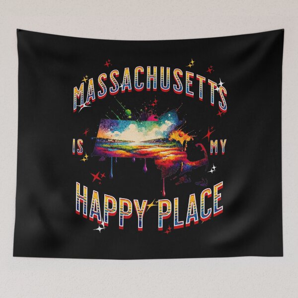 Item preview, Massachusetts is my Happy Place designed and sold by Vindbult.