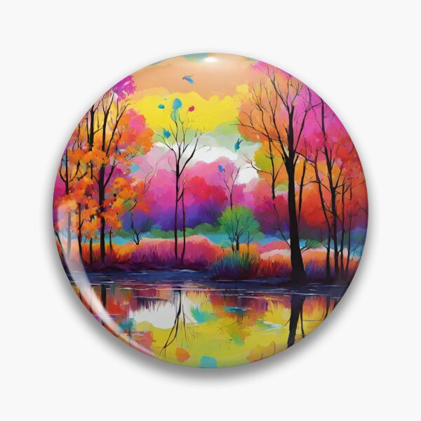Item preview, Colorful lake painting designed and sold by MyCraftForYOU.