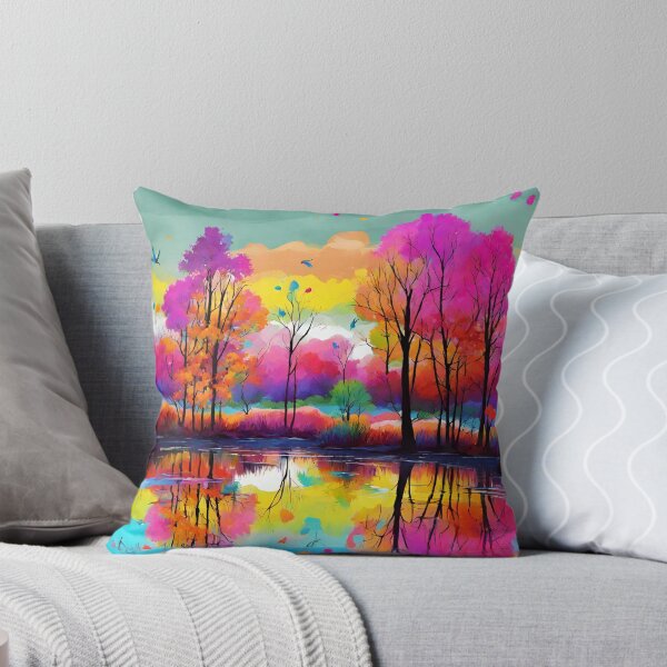 Item preview, Colorful lake painting designed and sold by MyCraftForYOU.
