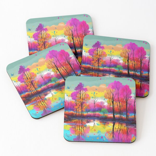 Item preview, Colorful lake painting designed and sold by MyCraftForYOU.
