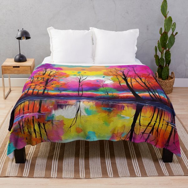 Item preview, Colorful lake painting designed and sold by MyCraftForYOU.