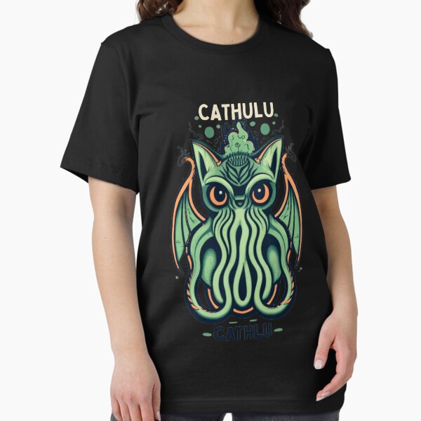 Vista previa del artículo con la obra «APARECE UN CATHULHU SALVAJE», diseñado y vendido por freakystickey.