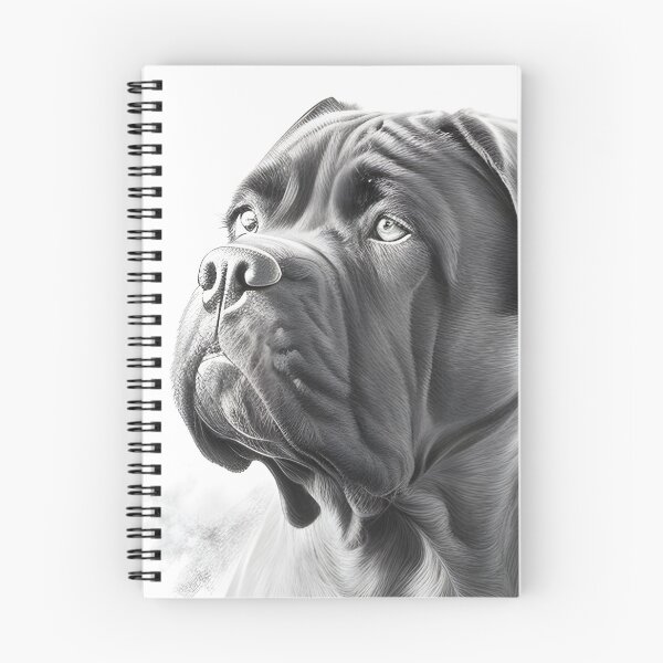 Item preview, Black and white Cane Corso pencil drawing designed and sold by Pencil-Art.