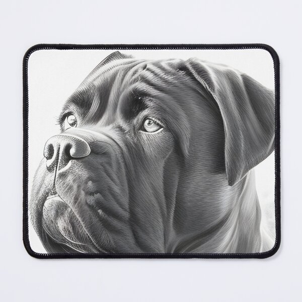 Item preview, Black and white Cane Corso pencil drawing designed and sold by Pencil-Art.