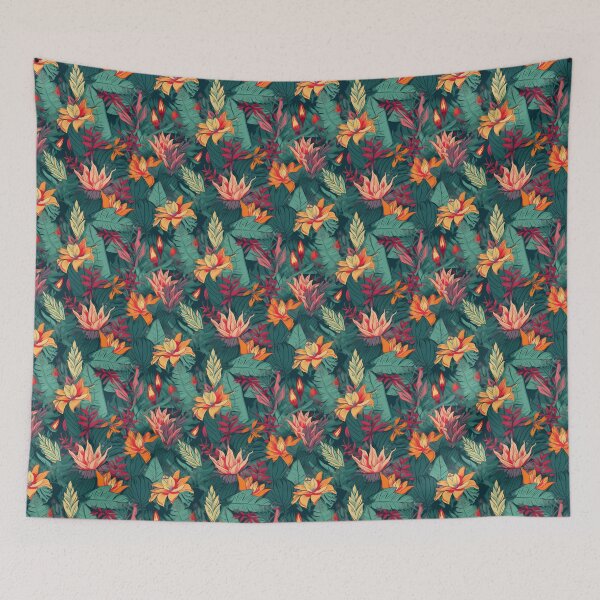 Item preview, Wild Flowers Pattern | Blossom pattern | Tropical pattern designed and sold by PakoArtStudio.