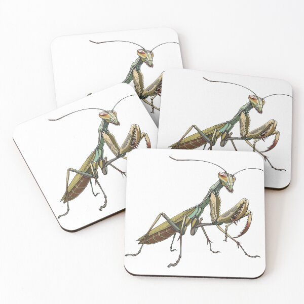 Item preview, Majestic Praying Mantis in Detailed Illustration designed and sold by prehistoricco.