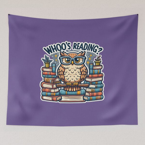 Item preview, Owl on the stack of books designed and sold by Irbisinthebox.