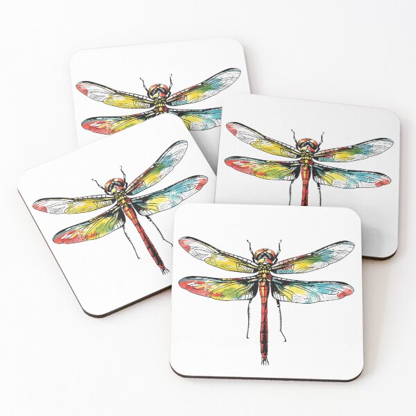 Item preview, Colorful Abstract Dragonfly Illustration designed and sold by prehistoricco.