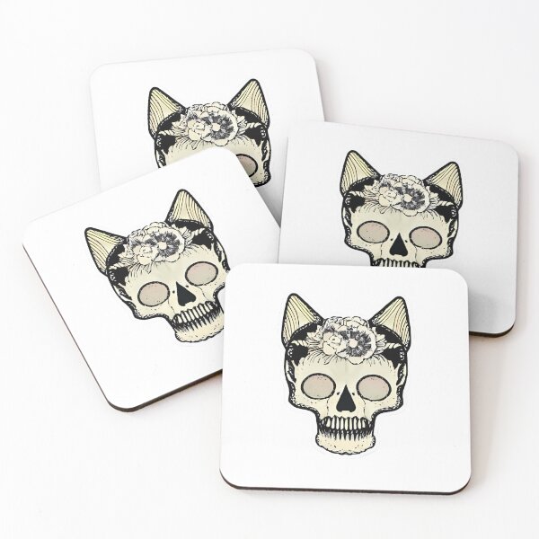 Item preview, Cat skull Sticker designed and sold by aljokeir.