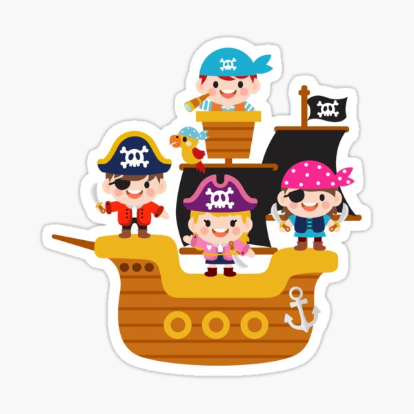 Item preview, Kids pirate captain sailor and ship pirate designed and sold by NoeySmiley55.