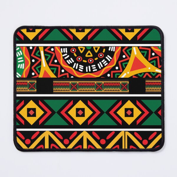 Item preview, AFRICAN PRINT ORANGE GREEN BLACK YELLOW designed and sold by wildwhimsical.