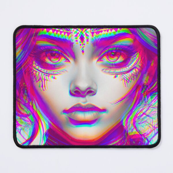 Item preview, Fluid Elegance: Woman’s Portrait with Blue Motion Blur Overlay designed and sold by GrizzlyCollective.