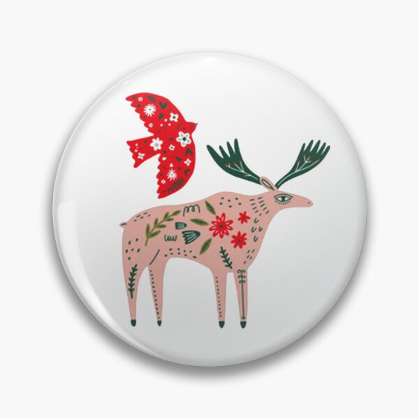 Item preview, Scandinavian style deer and bird designed and sold by MuciMuki.