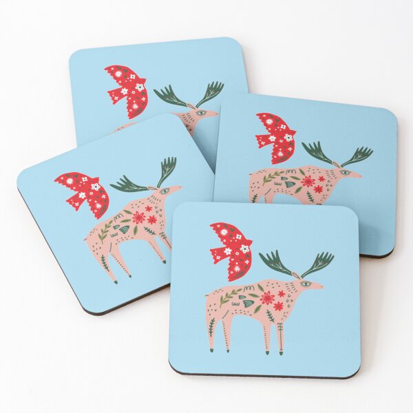 Item preview, Scandinavian style deer and bird designed and sold by MuciMuki.