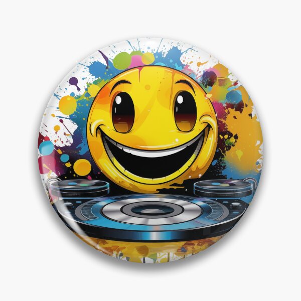 Item preview, Smiling Face Emoticon DJ Deejay designed and sold by Divine Ease.