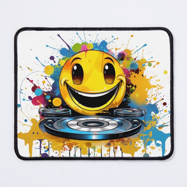 Item preview, Smiling Face Emoticon DJ Deejay designed and sold by Divine Ease.