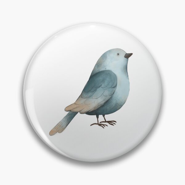 Item preview, watercolor,  bird, isolated, clip art, blue, beige, line, t-shirt, hand draw, animal, cartoon designed and sold by GorXena.