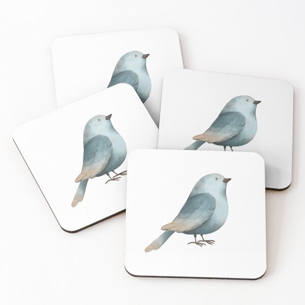 Item preview, watercolor,  bird, isolated, clip art, blue, beige, line, t-shirt, hand draw, animal, cartoon designed and sold by GorXena.
