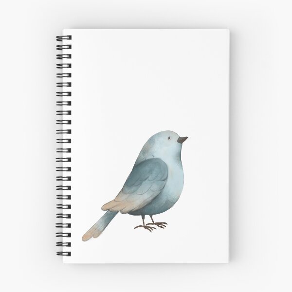 Item preview, watercolor,  bird, isolated, clip art, blue, beige, line, t-shirt, hand draw, animal, cartoon designed and sold by GorXena.