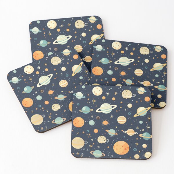 Item preview, Celestial Cuties: Adorable Planets Pattern designed and sold by meowjourney.