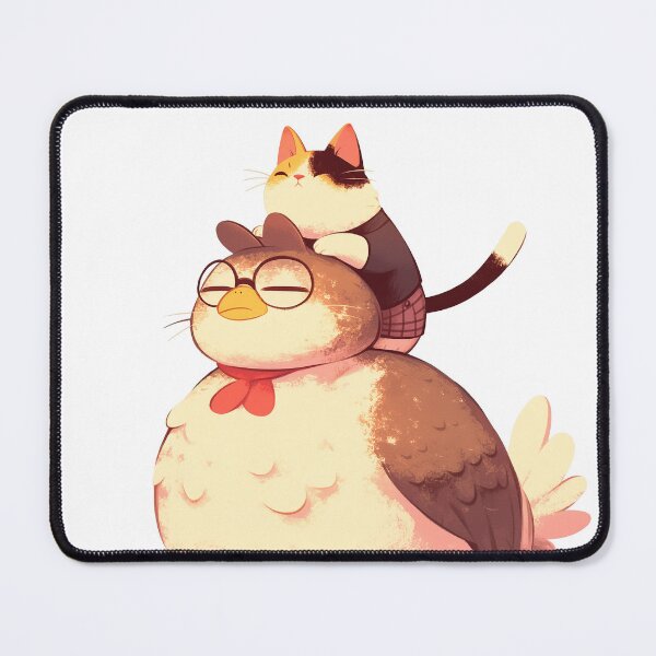 Item preview, Cat on Chicken Cartoon designed and sold by Bwittaya.
