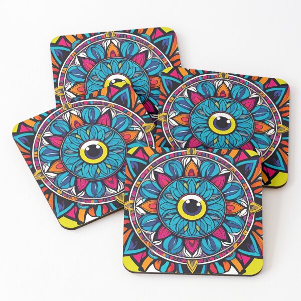 Item preview, Ethereal Gaze: Colorful Eyeball with Surrounding Pattern designed and sold by GrizzlyCollective.