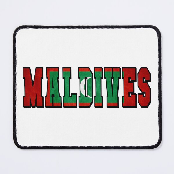 Item preview, Maldives Country Flag Typography designed and sold by TravelWish.