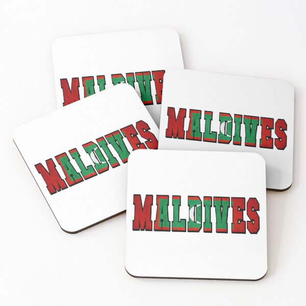 Item preview, Maldives Country Flag Typography designed and sold by TravelWish.