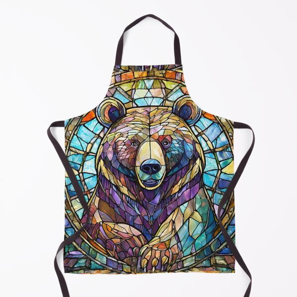 Item preview, Stained Glass Bear Portrait designed and sold by NinjaRat.