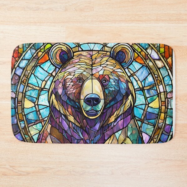 Item preview, Stained Glass Bear Portrait designed and sold by NinjaRat.