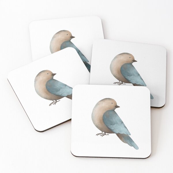 Item preview, Copy of watercolor,  bird, isolated, clip art, blue, beige, line, t-shirt, hand draw, animal, cartoon designed and sold by GorXena.
