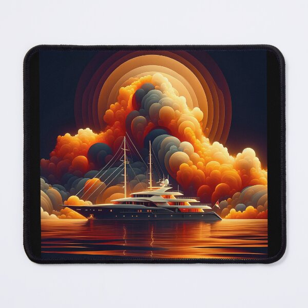 Item preview, Sailing into Dusk: Abstract Yacht Exploration designed and sold by ByDigitalDream.