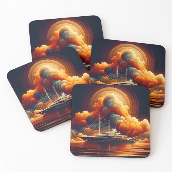 Item preview, Sailing into Dusk: Abstract Yacht Exploration designed and sold by ByDigitalDream.