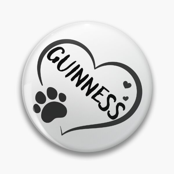 Item preview, Guinness pet dog or cat name in a heart with a paw, great gift for dog or cat owners designed and sold by OCS1337.