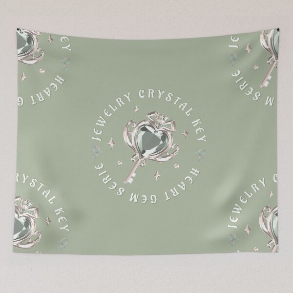 Item preview, Crystal Jewelry Gem Key Green 3d Rendering art style designed and sold by 3dArtistCandy.