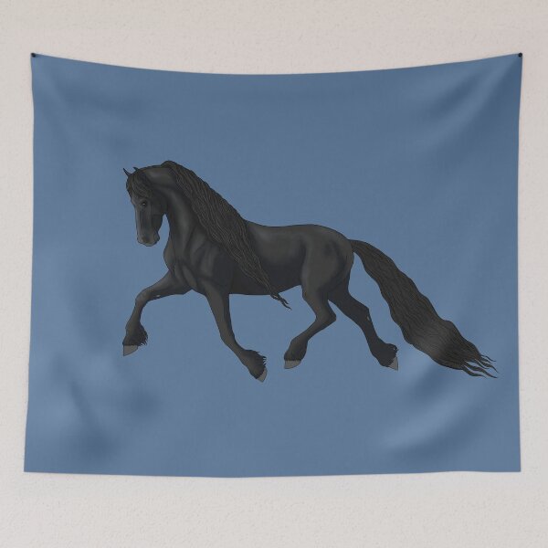 Item preview, Trotting Friesian Horse designed and sold by DappledMoon.