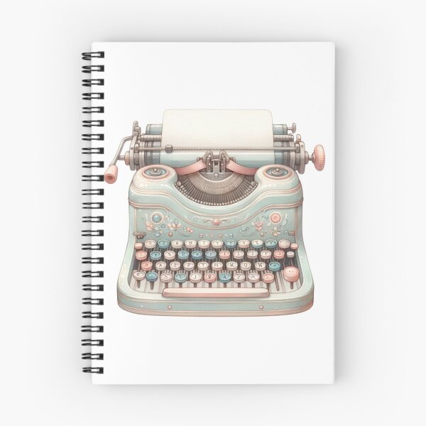 Item preview, Cute pastel vintage typewriter designed and sold by ImagineCorner.