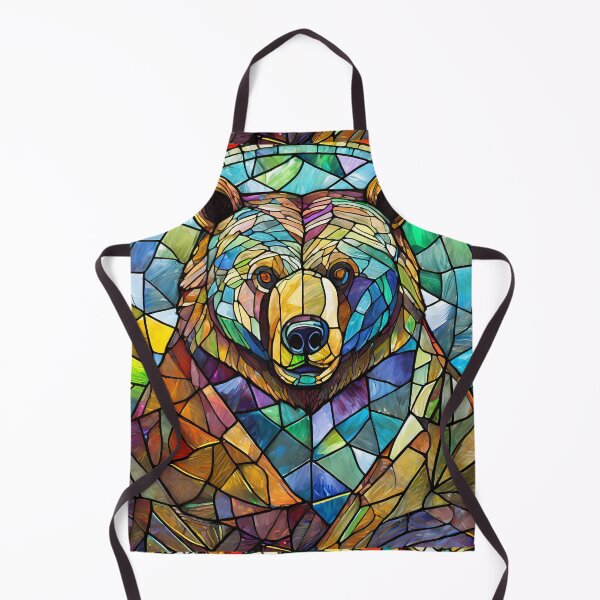 Item preview, Stained Glass Bear Head Portrait designed and sold by NinjaRat.
