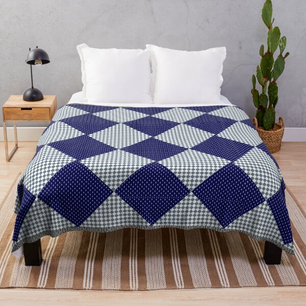 Item preview, Grey and white delux cozy checkered pattern Comforter by Belle Treasure Chest designed and sold by Luetta Stuger- Fleming.