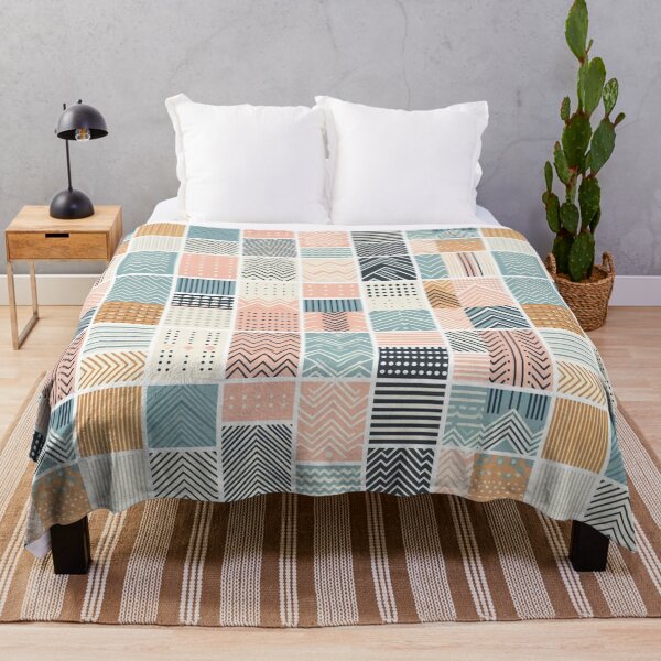 Item preview, Pastel Geometric Arrows Afrocentric Squares Pattern designed and sold by Tomasz C.