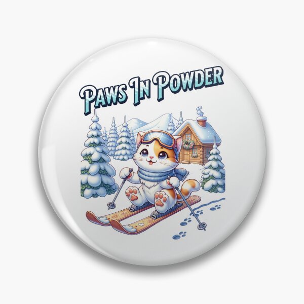 Item preview, Cat skiing - Paws in powder designed and sold by JansenGS.