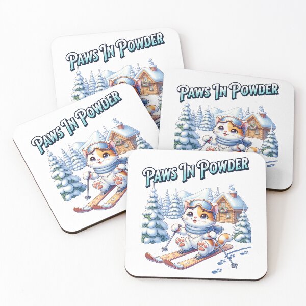 Item preview, Cat skiing - Paws in powder designed and sold by JansenGS.