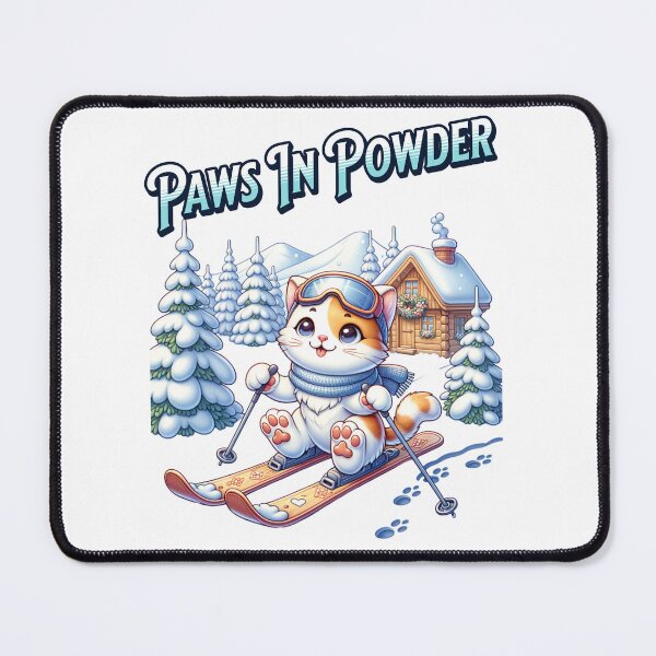 Item preview, Cat skiing - Paws in powder designed and sold by JansenGS.