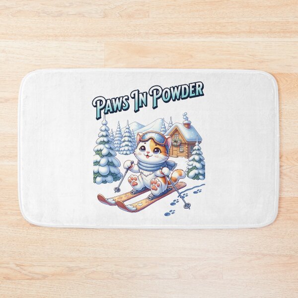 Item preview, Cat skiing - Paws in powder designed and sold by JansenGS.