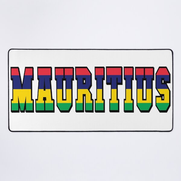 Item preview, Mauritius Country Flag Typography designed and sold by TravelWish.