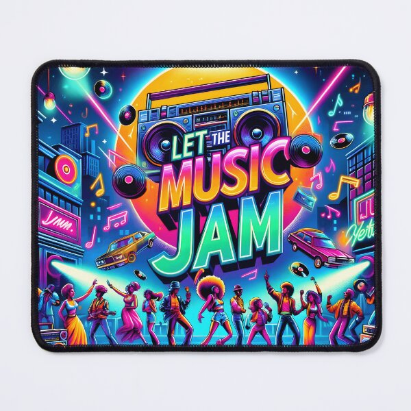 Item preview, LET THE MUSIC JAM , Retro Design  designed and sold by GPrint001.