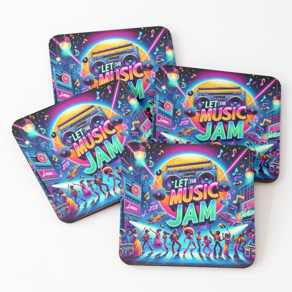 Item preview, LET THE MUSIC JAM , Retro Design  designed and sold by GPrint001.